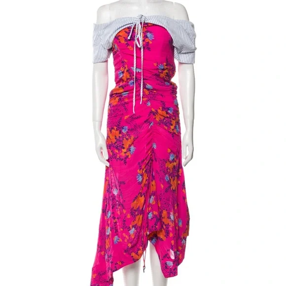 strapless open back dress Heavenly Drift Floral Mini Dress Pink main image 0